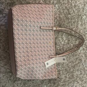 Tory Burch Geo Logo Zip Tote